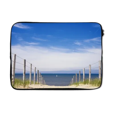 Produktbild von MuchoWow® Laptop Hülle 13 Zoll Meer - Himmel - Blau Laptoptasche - Laptophülle - Sleeve - Rundumschutz