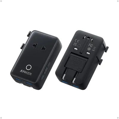 Immagine prodotto di Adattatore da viaggio e caricabatterie universale Anker Nano Travel Adapter 5 in 1, 20W, 2x USB-C, 2x USB-A, UE, UK, USA, AU, Nero
