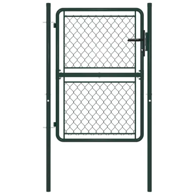 Image de Portail de jardin acier 100×125 cm vert