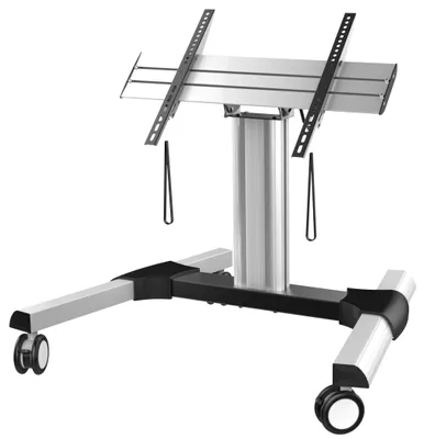 Produktbild von myWall HP111L Mobiler Standfuß für Touch Bildschirme 37-70 Zoll (94-178cm), Höhe 650mm, bis 70Kg, mit Rollen und Diebstahlschutz Silber/Schwarz