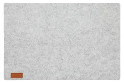 Produktbild von Rechteckiges Tischset - Filz - hellgrau - 30 x 45 cm - mit runden Ecken - Tischdekoration