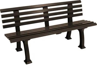 Produktbild von Blome Gartenbank Sylt 3-Sitzer, Pflegeleichte Kunststoff, mit 9 Mehrkammerprofilen, 2 Standfüßen & Lehne, Braun