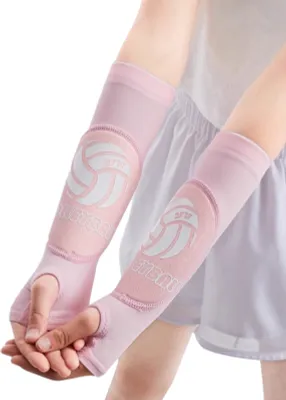 Produktbild von 2 Stück gepolsterte Volleyball-Armmanschetten für Jugendliche, atmungsaktives Schutzpolster aus Eisseide, Handgelenkschutz, schmerzfreie Unterarmmanschette
