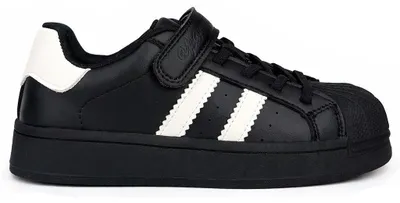 Produktbild von Kinder Sneaker mit Klettverschluss aus Kunstleder Sparix in Schwarz Gr.36