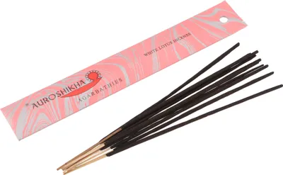 Produktbild von Auroshikha Räucherstäbchen - White Lotus Incense, Pink, 23*3,5*0,3 cm, Indische Räucherstäbchen