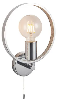 Obrázek produktu pro Nástěnné svítidlo MEROLA, chromované, 1xE27x20W, kov, rozměry: 31,6 x 24 x 9,4 cm, IP44, Endon