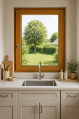 Immagine prodotto di Finestra in legno a 1 anta H105 x L60 cm con cornice in tavola e maniglia a destra Gd Menuiseries