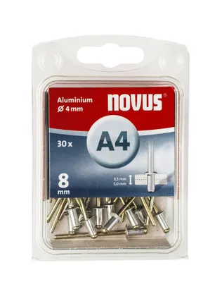 Produktbild von Novus Blindnieten Typ A4/8 Aluminium 30 Stück