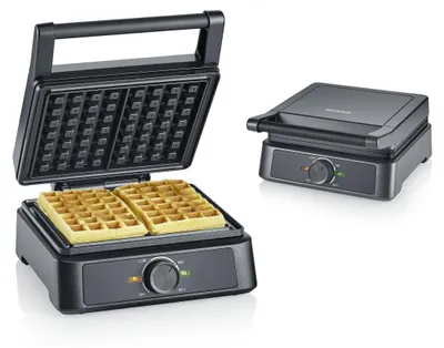 Obrázok produktu pre Severin 10002125000, 2 wafle/waflí, Obdĺžnikový, Antracit, Čierna, 0,665 m, 1600 W, 261 mm