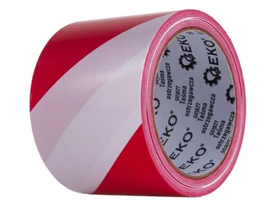 Obrázek produktu pro GEKO Páska výstražná červenobílá 75 mm x 100 m G01827