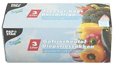 Tiefkühlbeutel 3 Liter - Transparente Gefrierbeutel für Lebensmittel