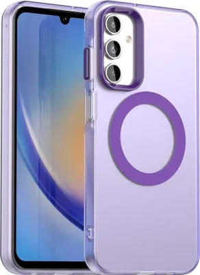 Produktbild von MagSafe Hülle für Samsung Galaxy A35 - Phonesta HardFrost Semi-Transparent Back Cover - Matt Lila