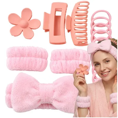 Produktbild von Set mit 16 pastellfarbenen Haaraccessoires: Haargummis, Haarbänder und Haarspangen