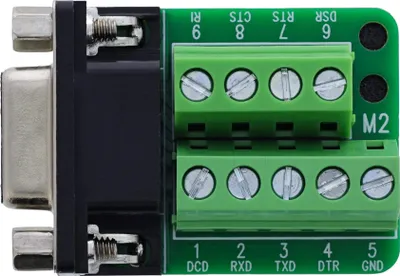 Produktbild von InLine 92501E, Terminal block / D-Sub 9, Schwarz, Grün, Buchse/Buchse, 12/22, 300 V, 10 mΩ