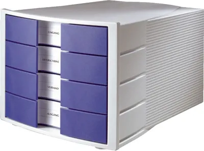 Obrázok produktu pre HAN Impuls, Plast, Modrá, Šedá, C4, 4 zásuvka/zásuviek, Papája, 294 mm