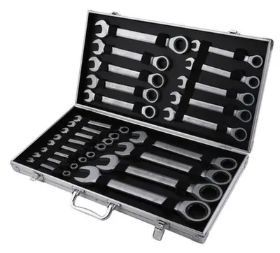 Image de Jeu de clés à cliquet de 22 pièces, de 6 à 32 mm - Clés à cliquet articulées