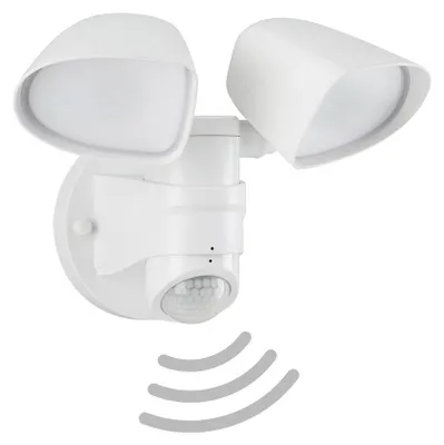 Immagine prodotto di TELEFUNKEN - Lampada da esterno a LED, spot da esterno a parete con sensore, orientabile 10 Watt, 1000 Lumen, 4000 Kelvin luce bianca neutra, IP44, 258x218x160mm (LxWxH), proiezione 160mm, bianco.