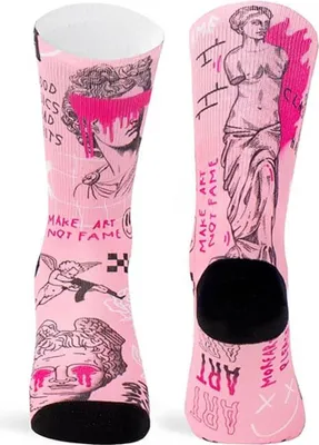 Image de Pacific Socks Chaussettes Bad Habits Rose EU 42-45 Hommes,Femmes Rose EU 42-45