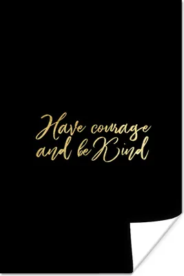 Produktbild von MuchoWow® Poster Zitate - Selbstvertrauen - Gold - Schwarz 20x30 cm - Papierdruck