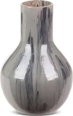 Zdjęcie produktu dla Wazon szklany CALEN 18x28 cm popielaty glamour