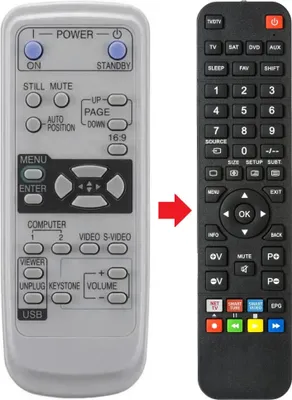 Produktbild von Fernbedienung passend für MITSUBISHI XD420U | XD435U