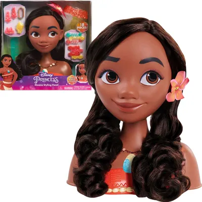 Image de Disney Princesse Tête de Coiffeur Poupée Vaiana Mo ana Coiffeur + accessoires