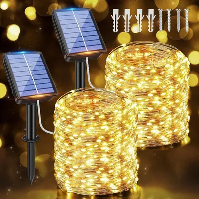 Obrázek produktu pro Solární světelný řetěz s 150 LED a 8 režimy