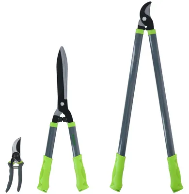 Produktbild von Kinzo GartenBaumscheren-Set - Baumscheren-Kombi-Set - 3-teilig - Baumschere - Astschere - Heckenschere
