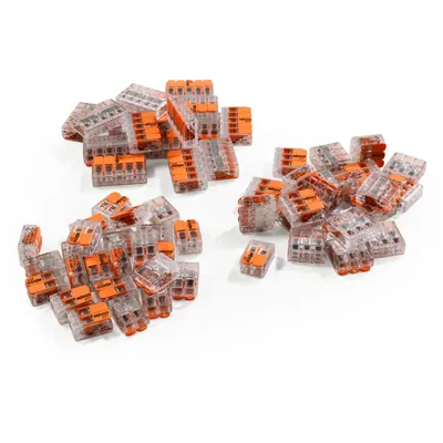 Produktbild von Klemmen-Set WAGO 61-teilig, 27x 221-412, 20x 221-413, 14x 221-415