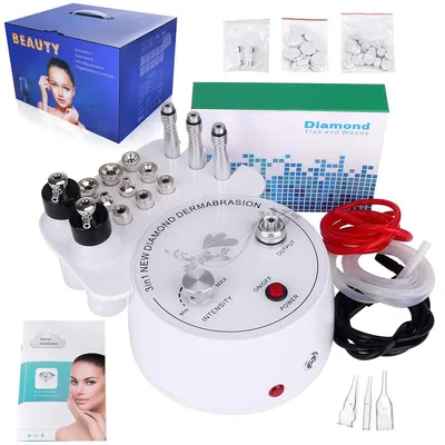Produktbild von Mikrodermabrasion Gerät 3in1 Diamant Peeling Gerät mit Vakuum & Spray, Hautpflegegerät für Gesicht und Körper Zuhause