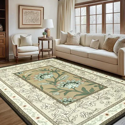 Rechteckiges Vloerkleed 121x182 cm, Kunstwolle, niedriger Flor, waschbar