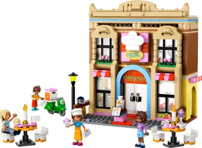 Produktbild von LEGO Friends Restaurant und Kochschule, Spielset für Rollenspiele, Lernspielzeug für Kinder ab 8 Jahren, fördert soziale Entwicklung, Geschenk zum Geburtstag oder zu Weihnachten für Mädchen 42655