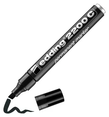 Image de Marqueur permanent noir, blister de 1 - Edding