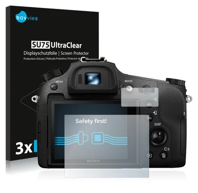 Produktbild von 6x Für Sony Cyber-Shot DSC-RX10 III Schutzfolie Savvies Displayschutz Display Schutz Folie Klar Transparent