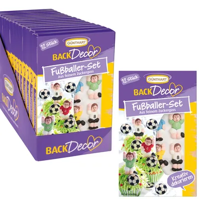 Produktbild von BackDecor 12 Fußballer aus Zucker, VKE mit 15 Stück