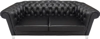 Produktbild von Schwarzes Chesterfield Ledersofa Designer Wohhnzimmer Polster Couch