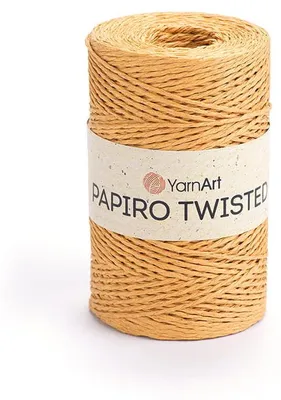 Produktbild von YarnArt Papiro Twisted 1315 Papierbast-Garn Hellkaramell 100g/170m für Hüte & Taschen