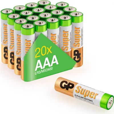 Produktbild von AAA Micro Batterie GP Alkaline Super 1,5V 20 Stück