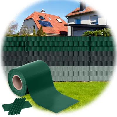 Zdjęcie produktu dla Paski osłonowe do siatek podwójnych 35 m x 19 cm Zielony