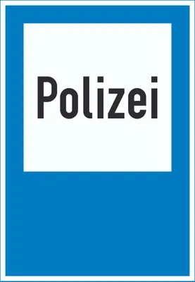 Produktbild von Richtzeichen Polizei Schild A6 (105x148mm)