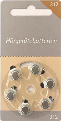 Obrázek produktu pro Baterie do naslouchátek Hörex Basic 312er 10 blistrů (60 baterií)