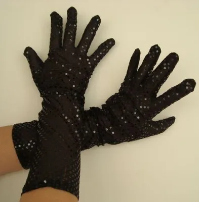 Produktbild von Paillettenhandschuhe Handschuhe Pailletten schwarz schwarze Handschuh Pailetten Edel Glamour