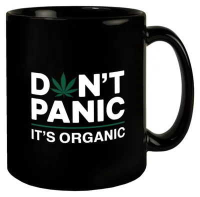 Produktbild von Cannabis Meme Spruch Tasse DON'T PANIC