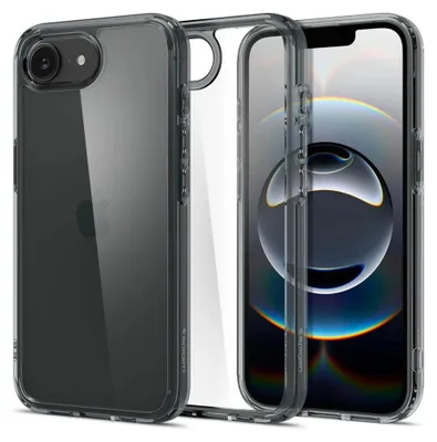 A clear protective phone case is shown with a phone inside, displaying the phone's screen.