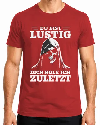 Productafbeelding van Grappig shirt, sarcastisch, griezelig, gothic, heren T-shirt, rood, XXL