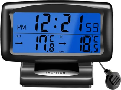 Image de Thermomètre de voiture intérieur & extérieur - Écran LCD numérique avec double température - Confort électronique pour votre véhicule