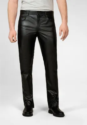 Zdjęcie produktu dla Męskie spodnie skórzane Ricano Jeans 01 Nappa - Czarny / 36