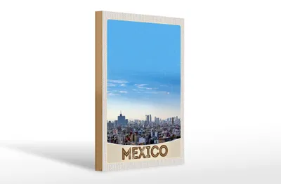 Produktbild von Holzschild Reise 20x30cm Aussicht auf Mexiko Amerika USA Urlaub