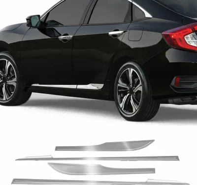 Image de Garniture Baguette de porte latérale pour Honda Civic 2016-2021 Limousine inox