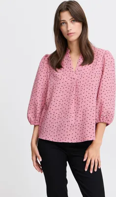 Produktbild von b.young BYIBow Damen Bluse Shirtbluse Shirt mit 3/4-Arm V-Ausschnitt Regular fit